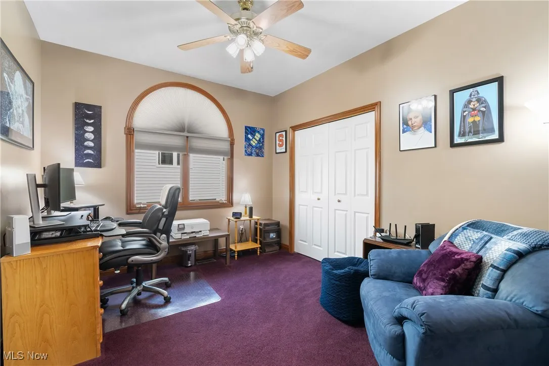 Third bedroom currently being utilized as an office.