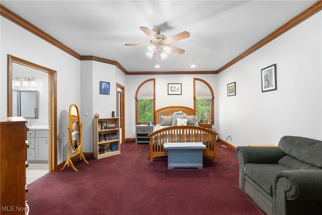 Expansive primary bedroom with ensuite bath.