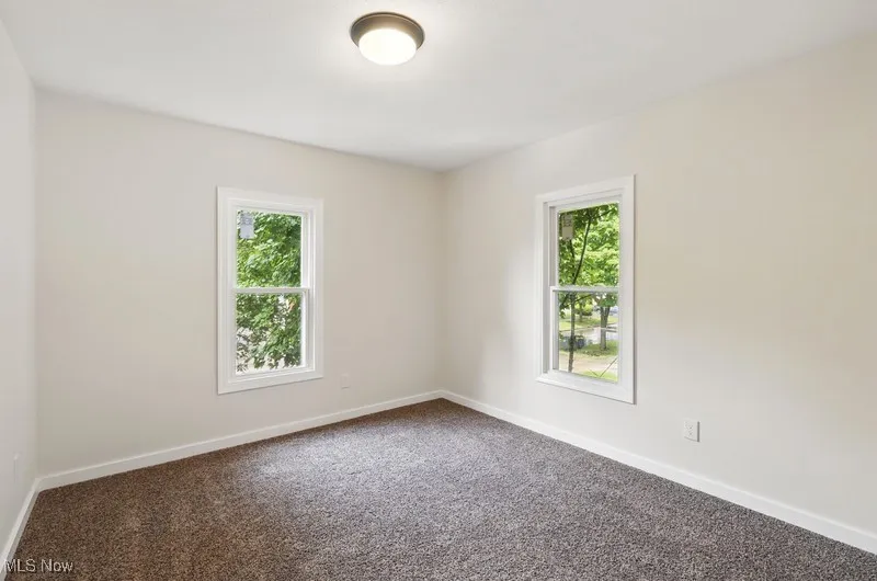 Unfurnished room featuring carpet floors and healthy amount of natural light