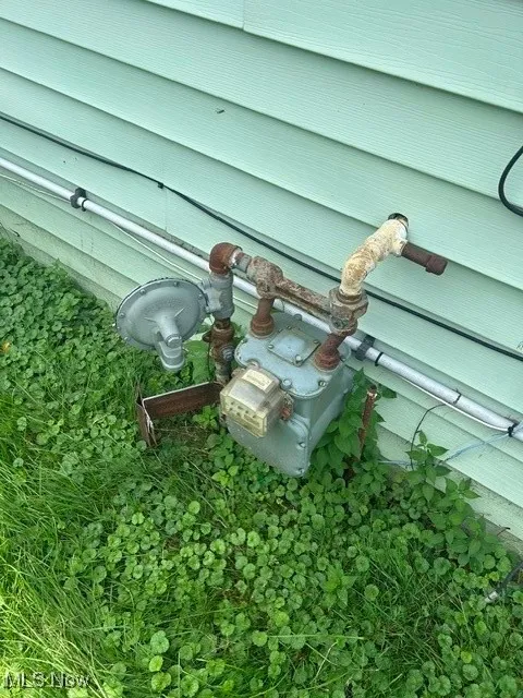 Exterior view of gas meter