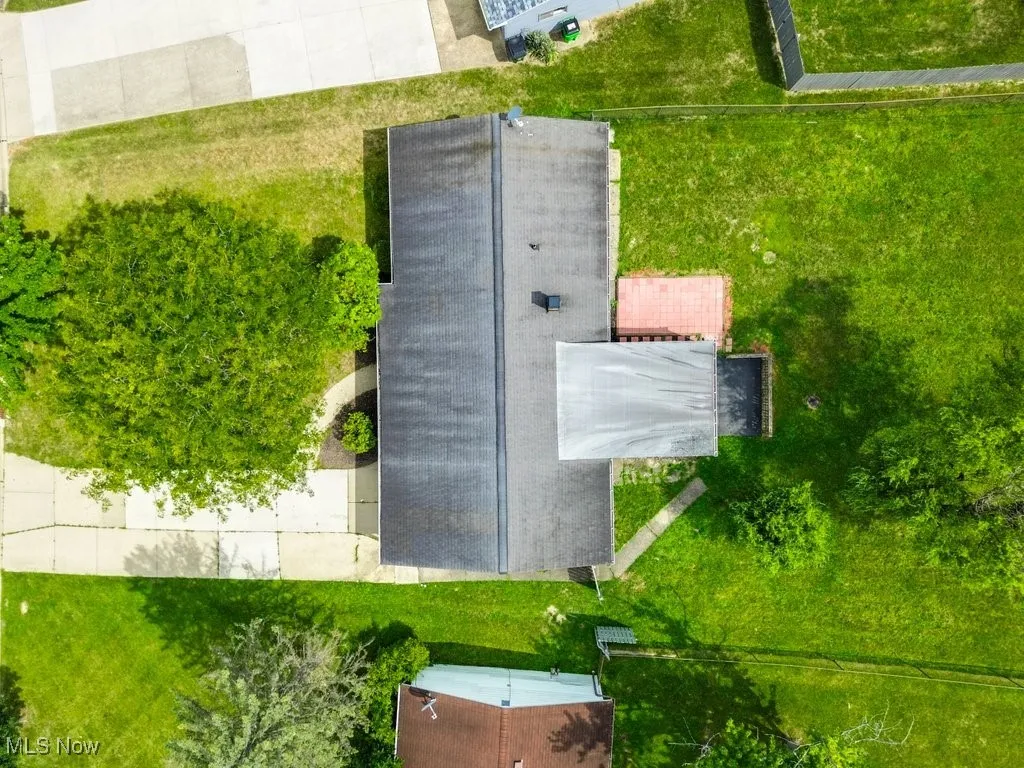 View from above of property