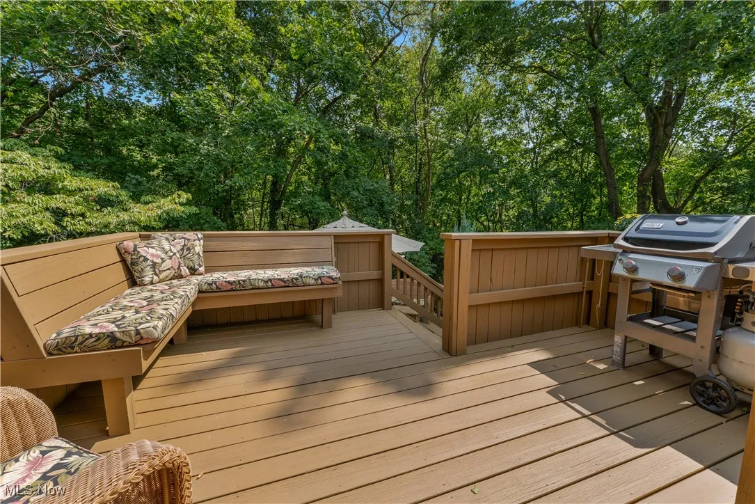 Deck featuring grilling area