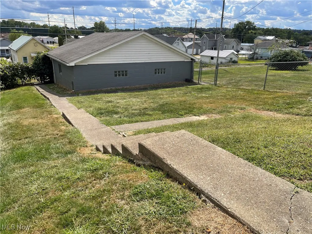 backyard and garage