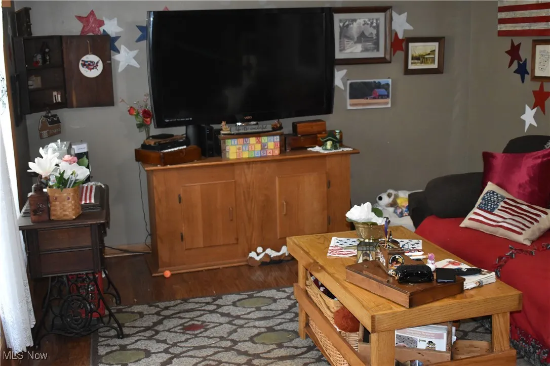 Living area featuring wood finished floors