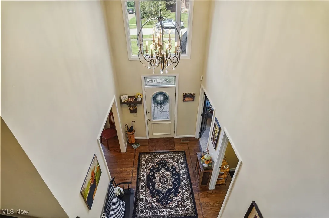 Aerial view of entryway