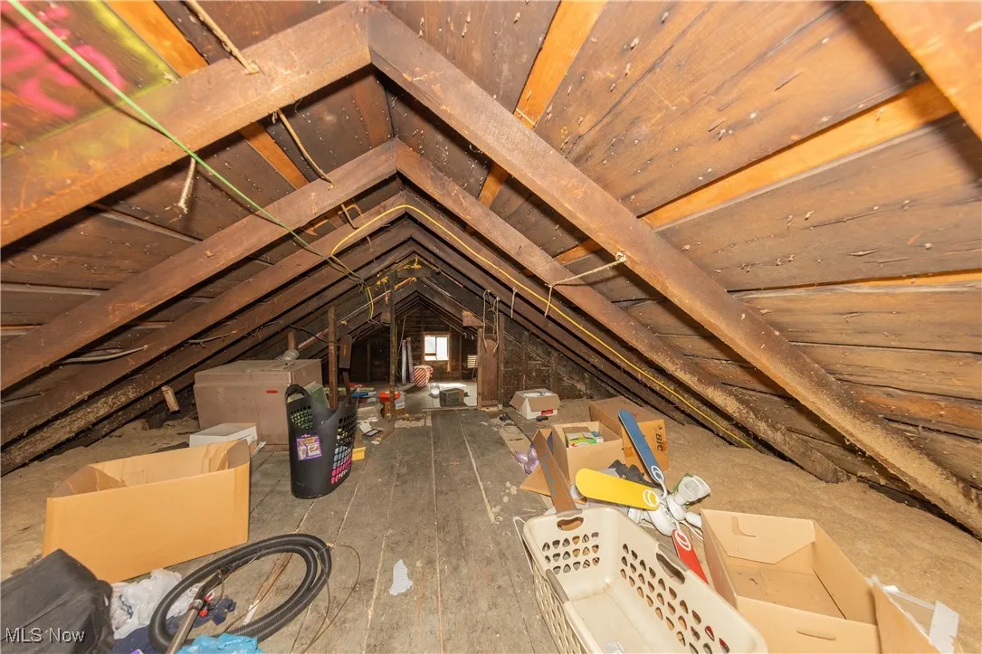 View of unfinished attic