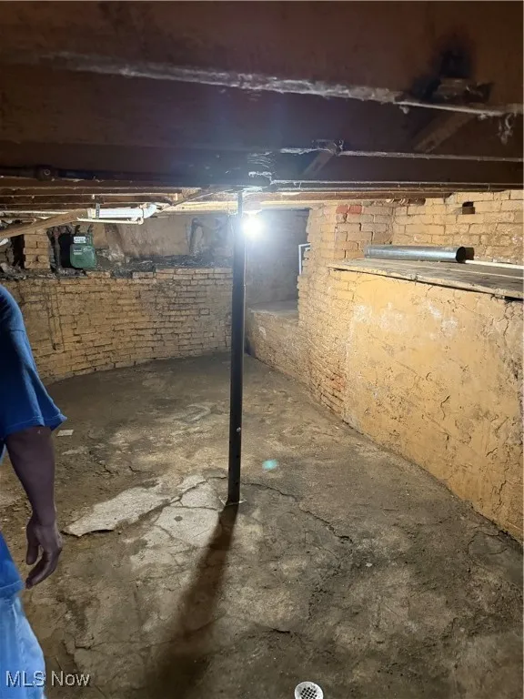 View of unfinished below grade area