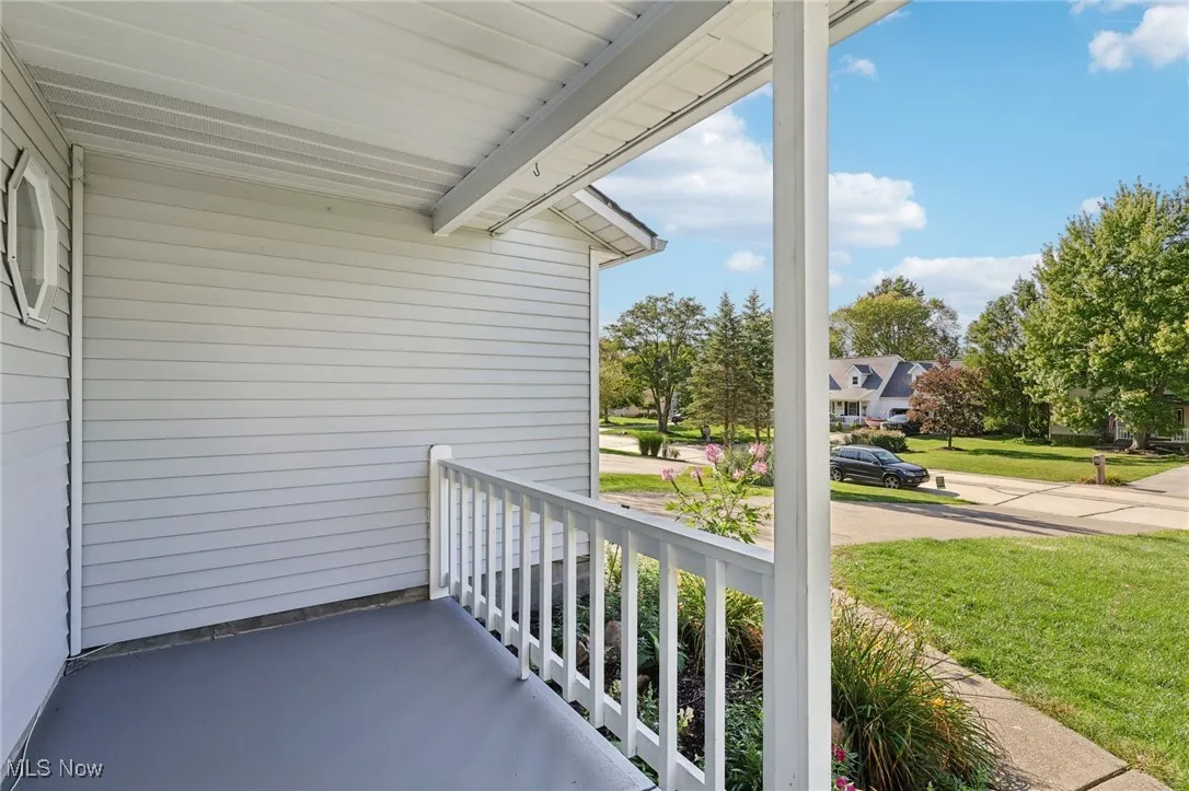View of covered porch