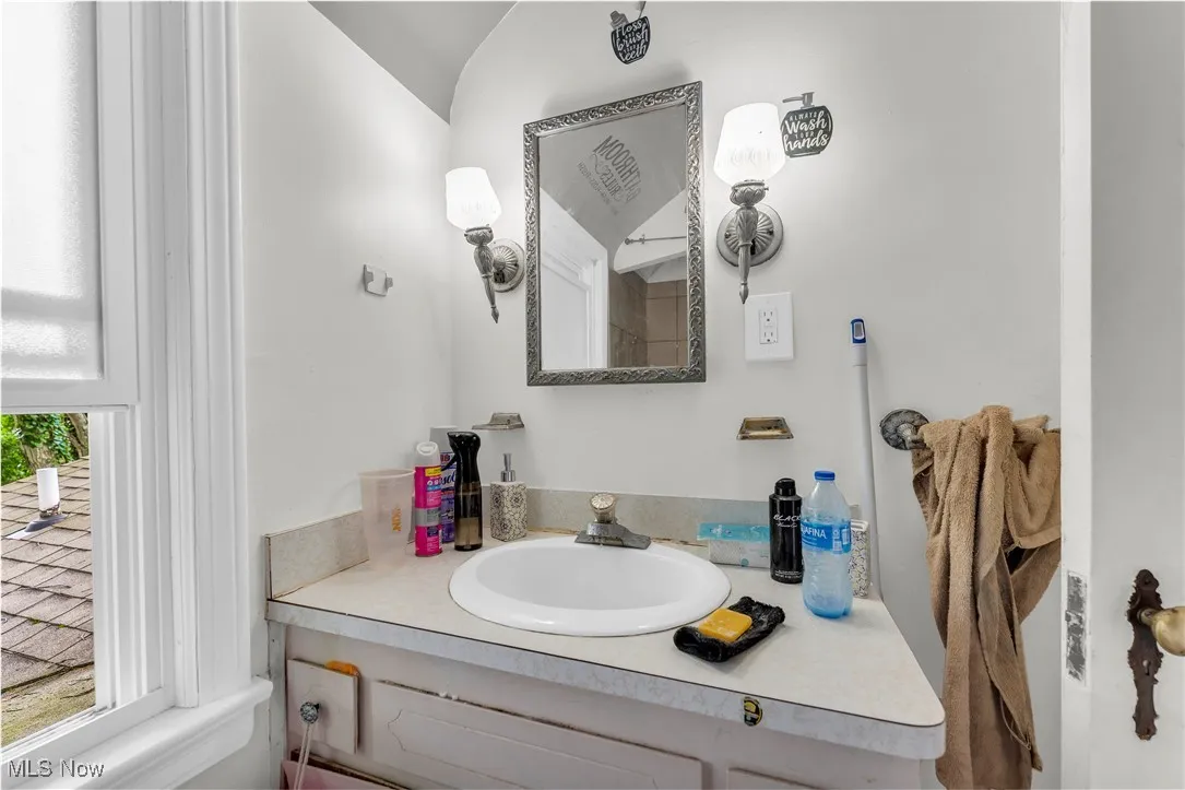 Bathroom featuring vanity