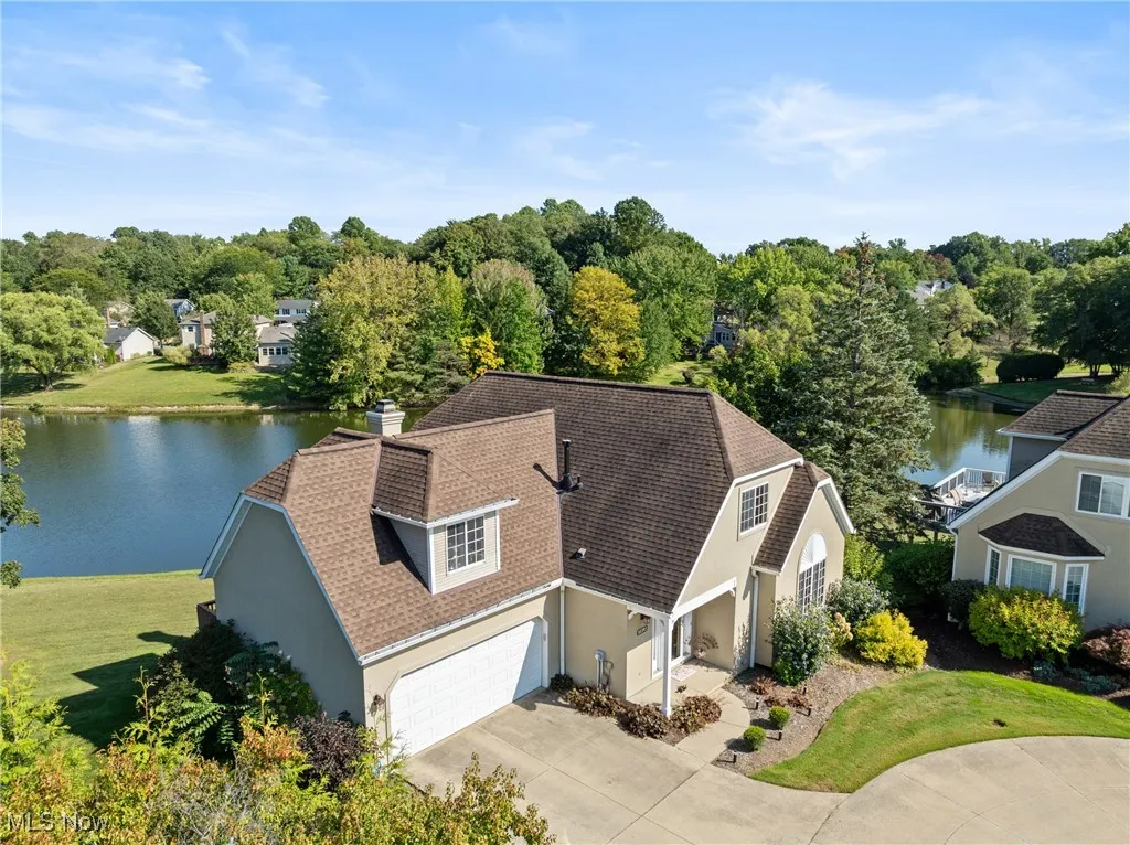 Drone / aerial view of a large body of water