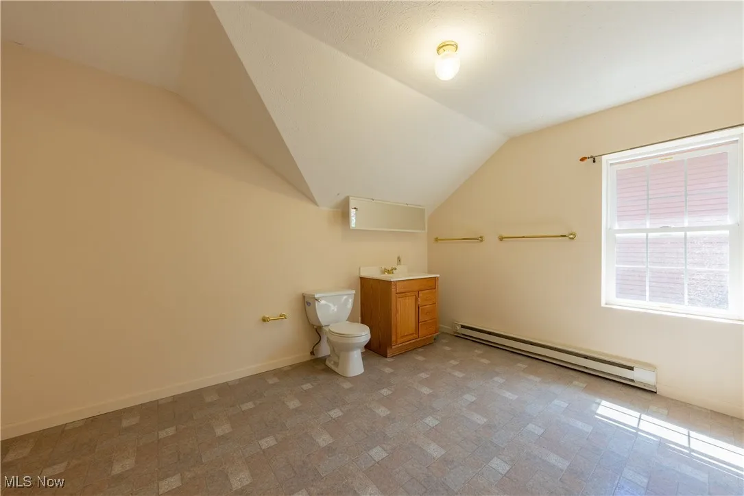 Half bathroom on second floor was originally plumbed as a full bathroom. Can be converted to full bath.