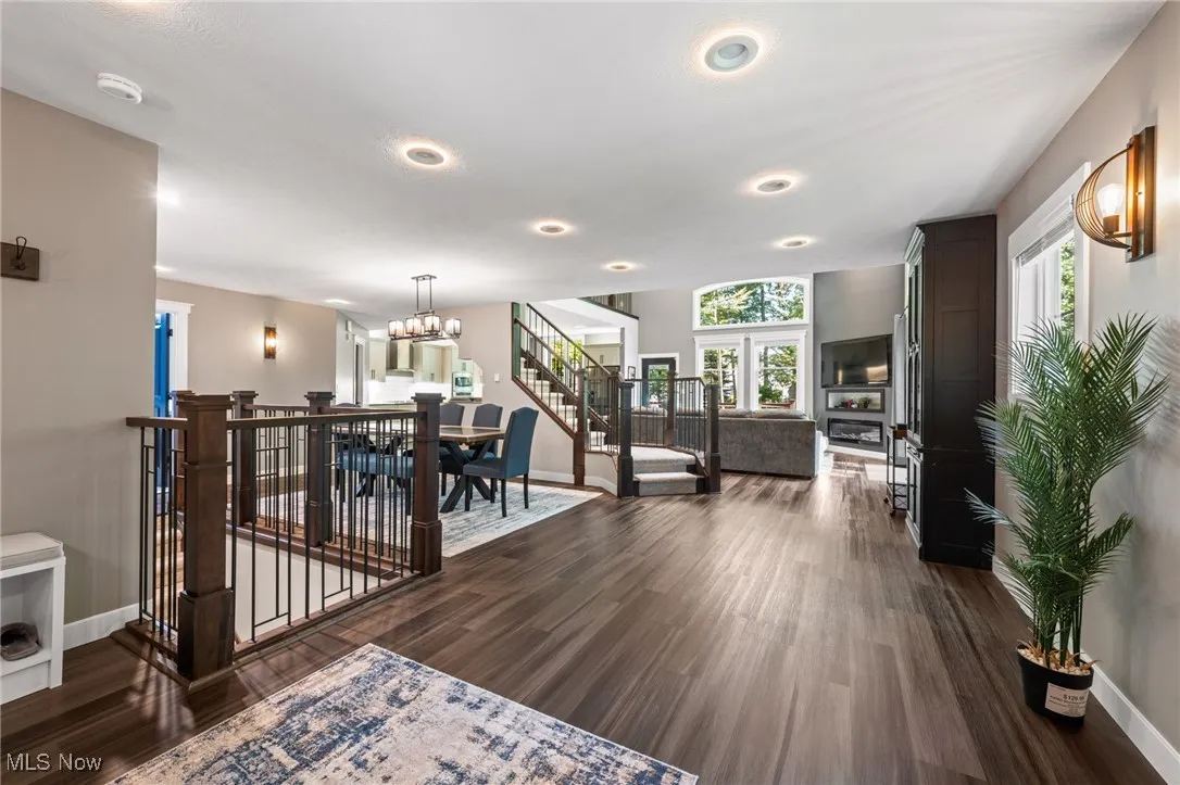 Luxury vinyl plank flooring flows throughout the main floor.