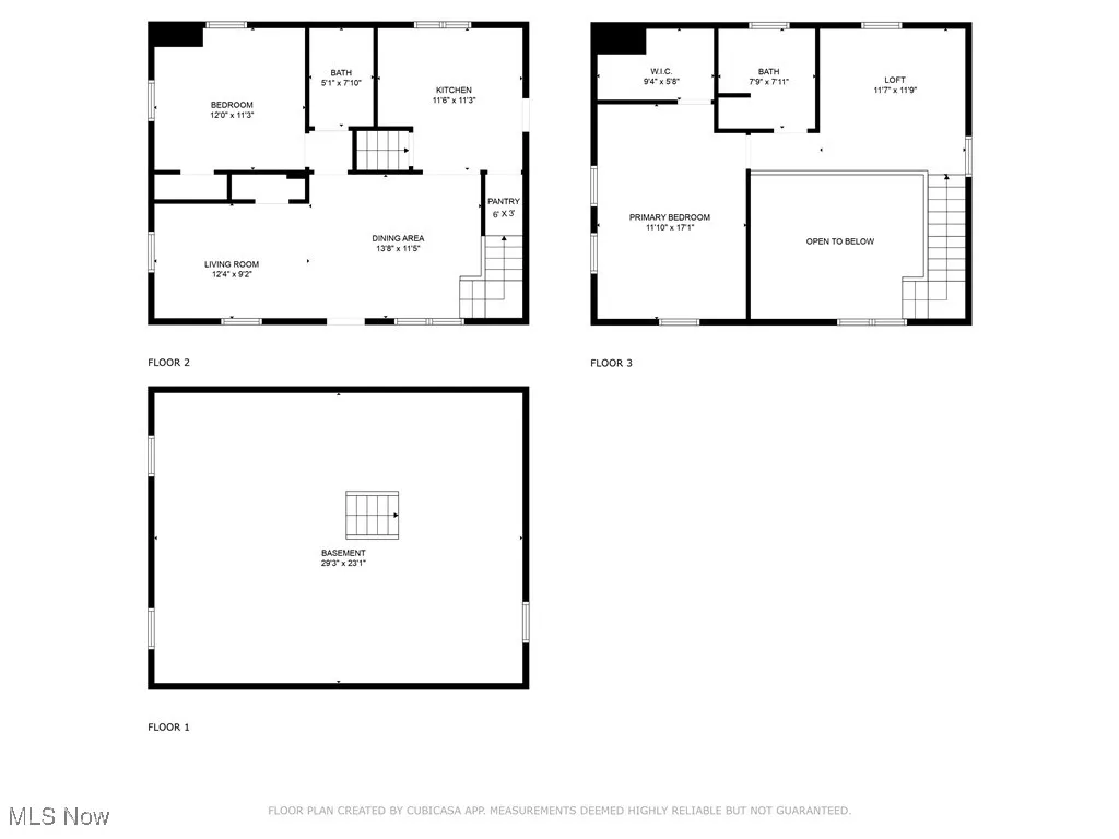 All three floors layouts