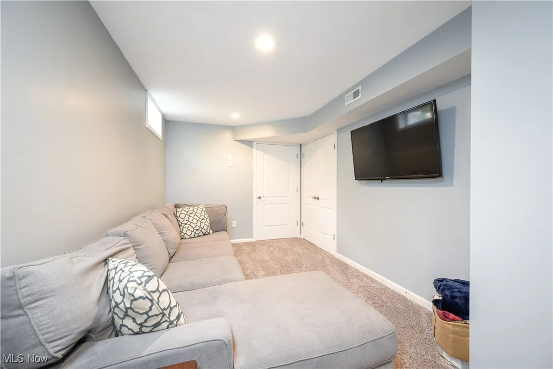This space is perfect for TV time, game time or 'gaming time' !! There are two closets adding more storage space!