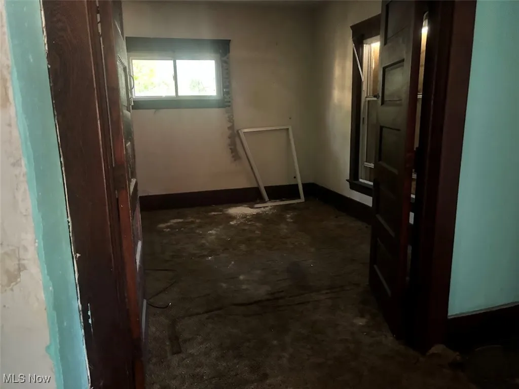 Hallway with baseboards