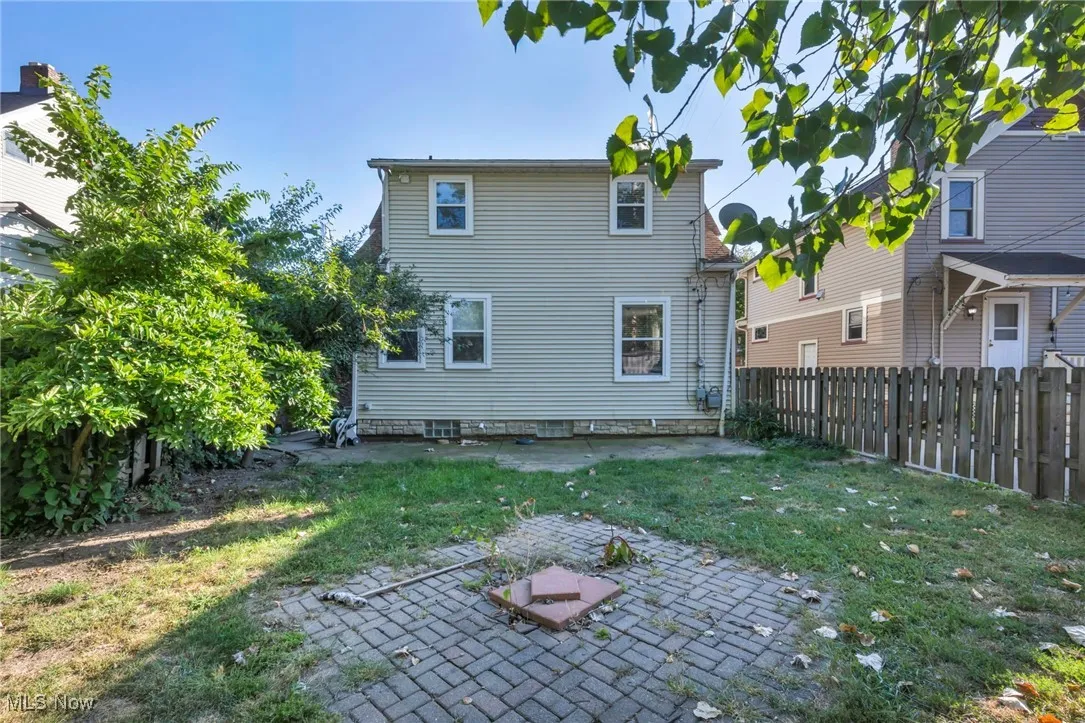 Back of house with a patio and a fenced backyard