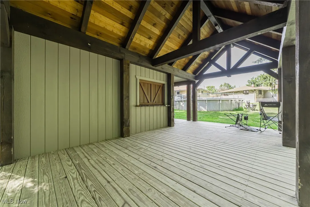 View of wooden terrace