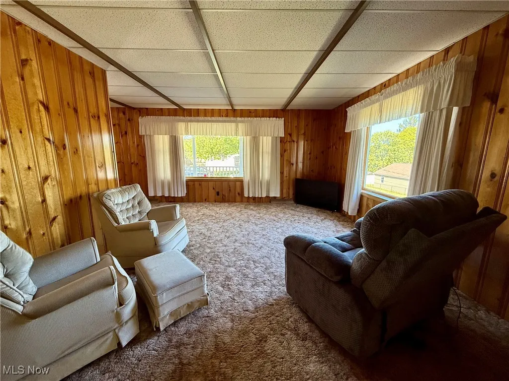 Looking at front living room from back room