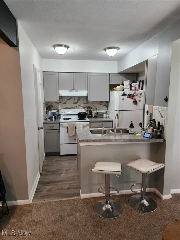 breakfast bar area looking from dining area