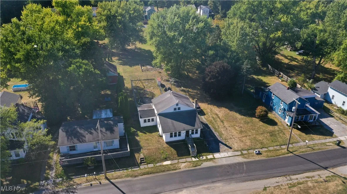Aerial view of residential area
