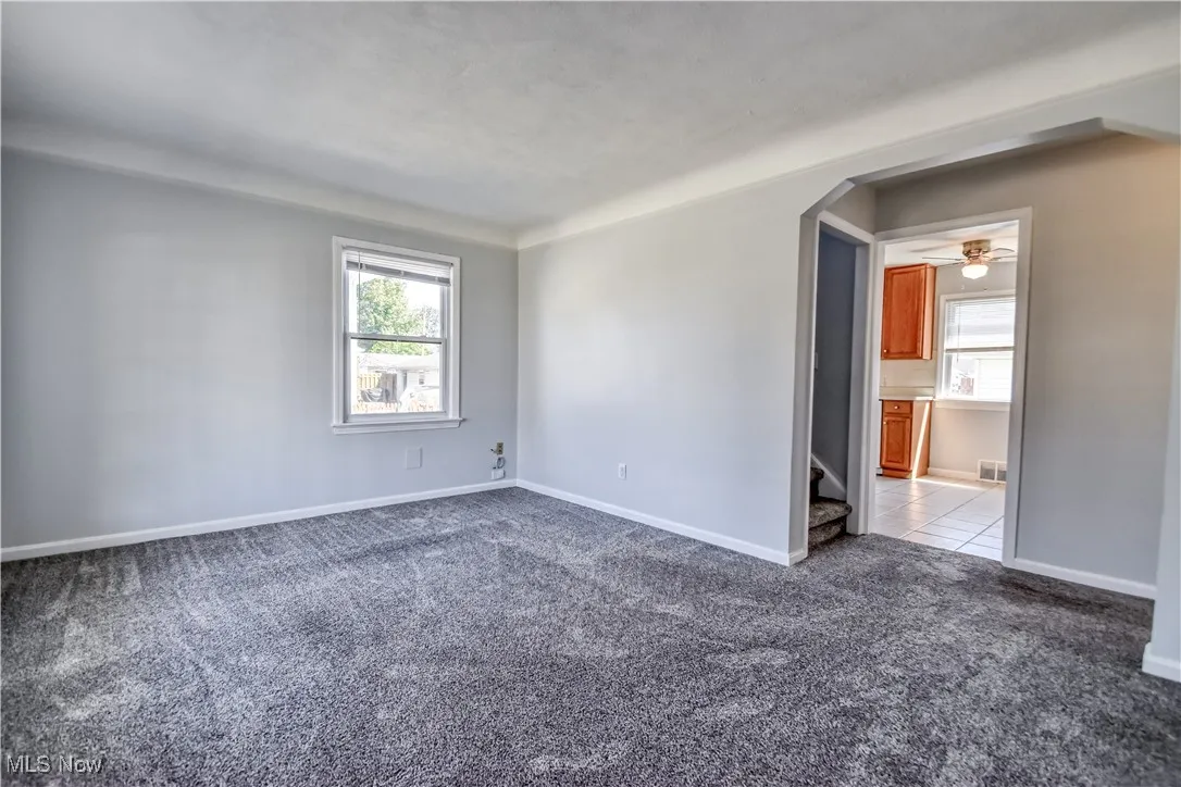 Living room featuring carpet floors