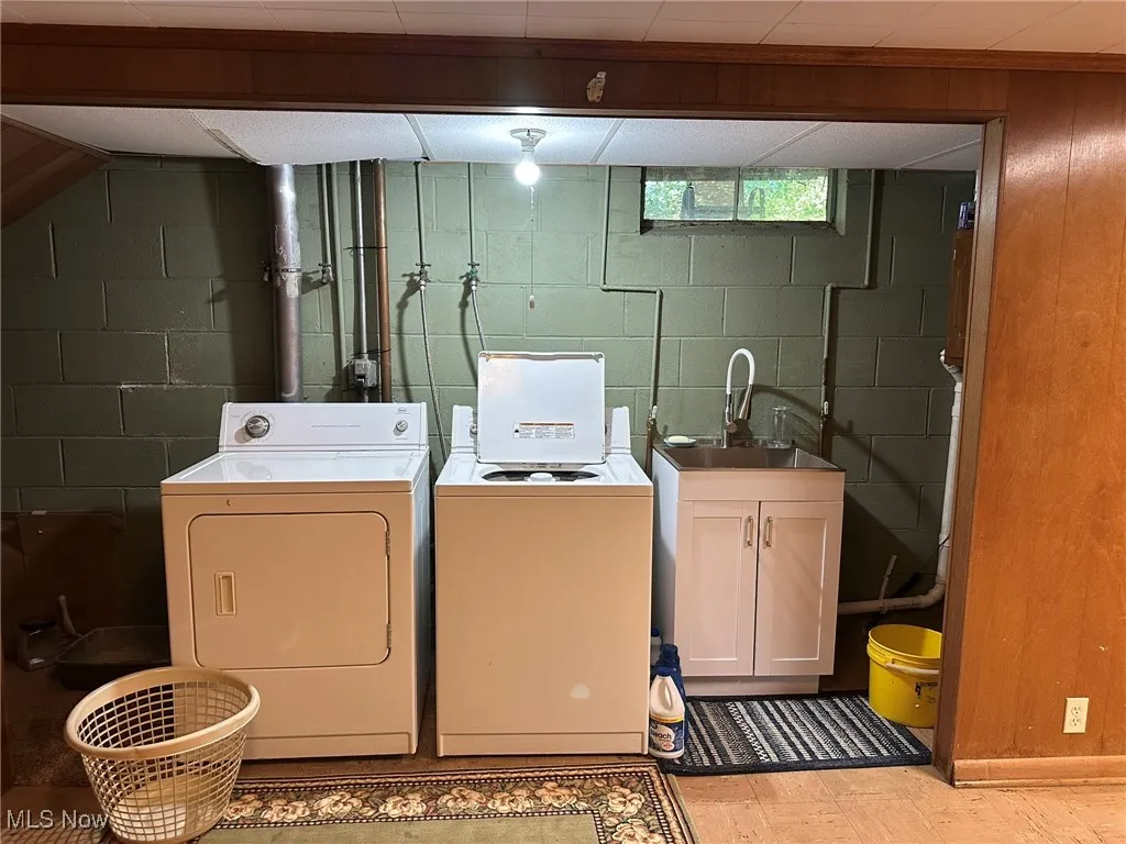 Laundry room with separate washer and dryer