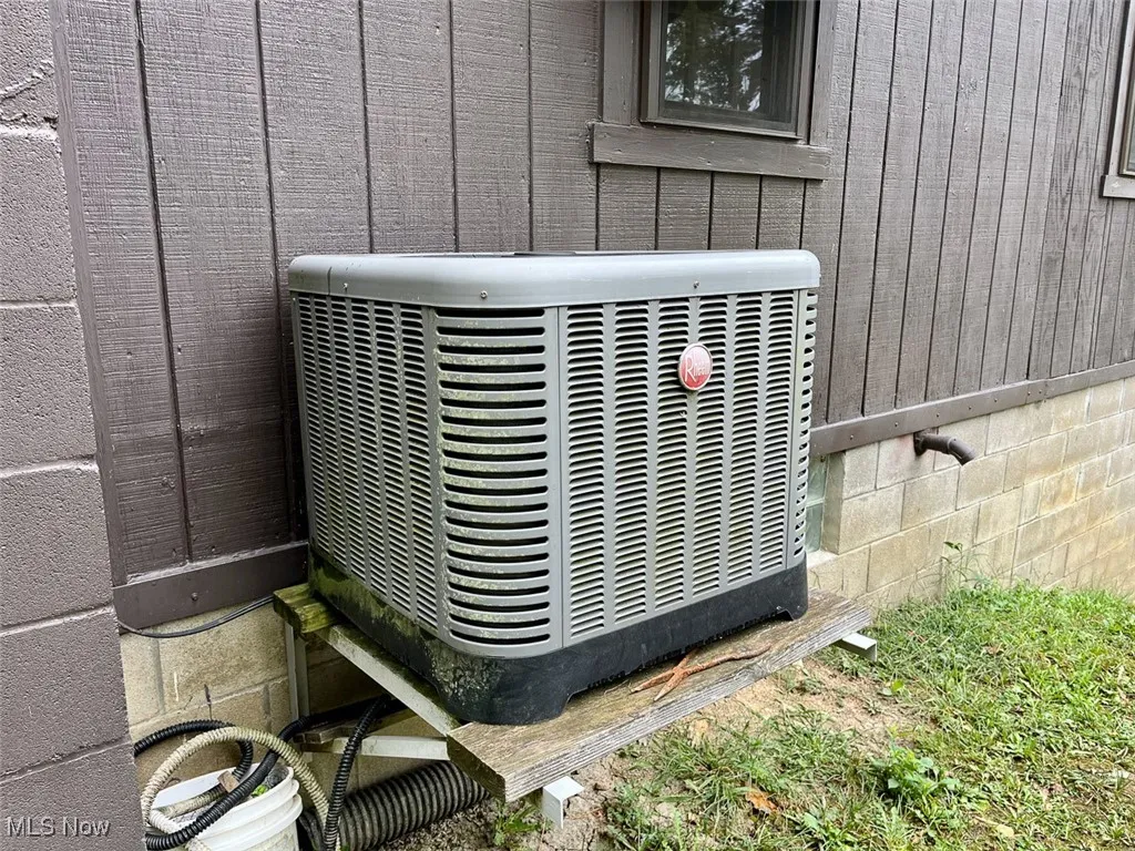 Exterior view of a central air condition unit