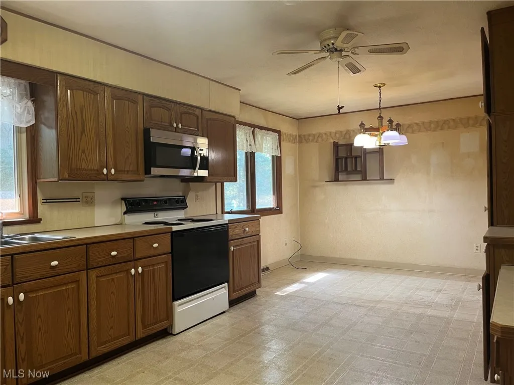 Kitchen with large dining area