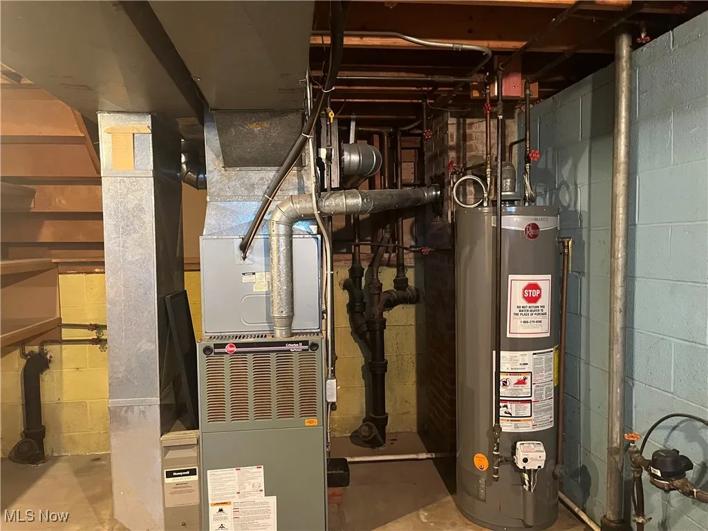 Utility Room with the Furnace and Hot Water Tank (2020)