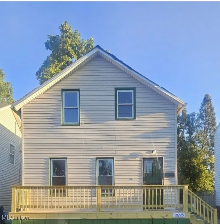 Front of property with a deck