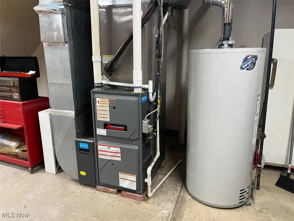Utilities with water heater and heating unit