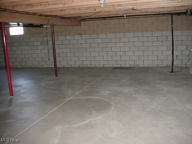 View of unfinished basement