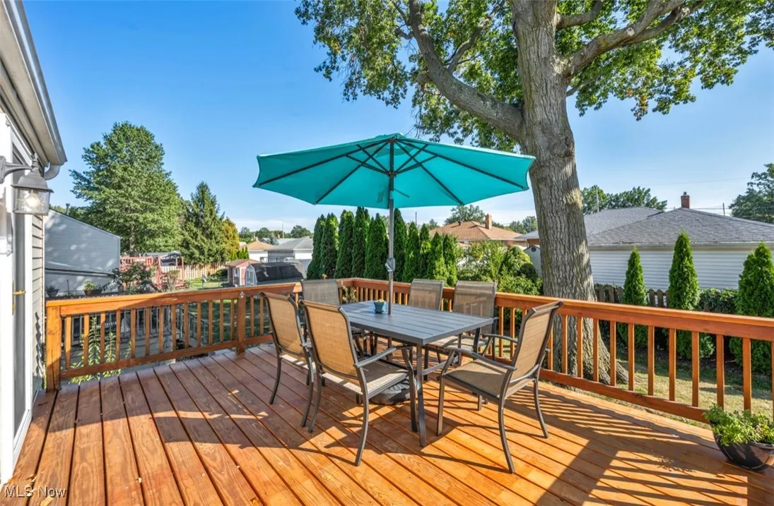 Deck featuring outdoor dining area