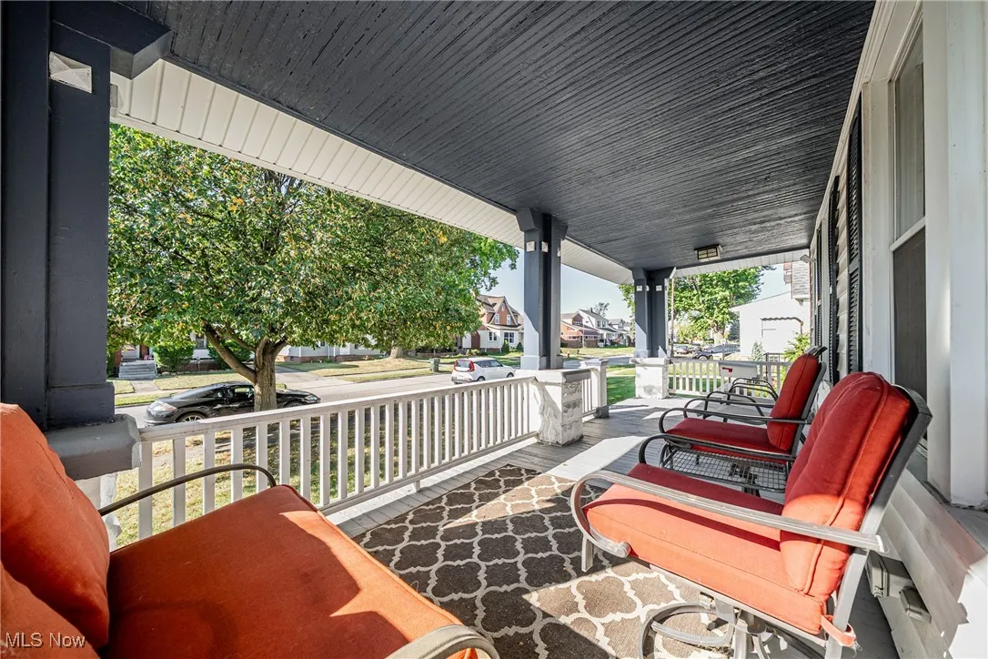 Porch with a residential view