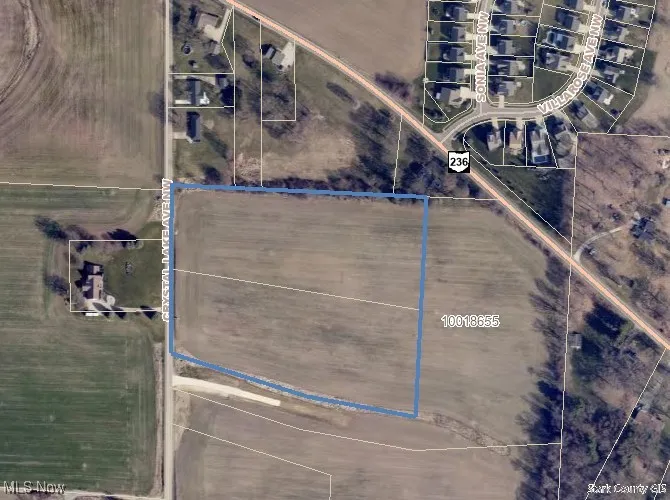 Aerial map of the two parcels