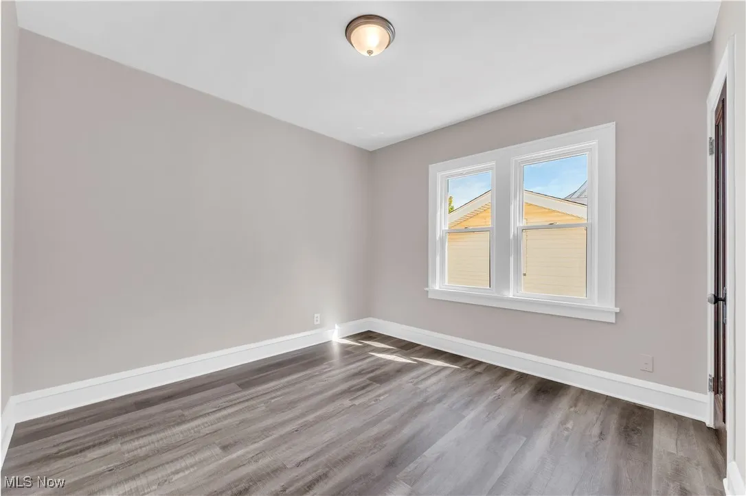 Empty room featuring light wood-style floors