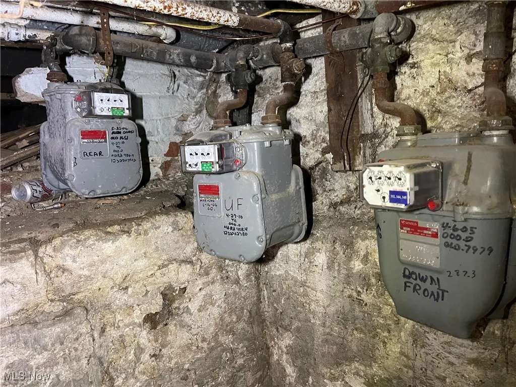 Utility room featuring gas meter