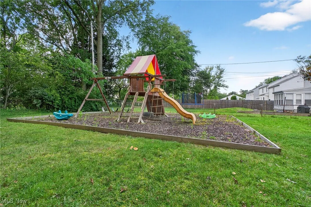 Playset in Yard Stays