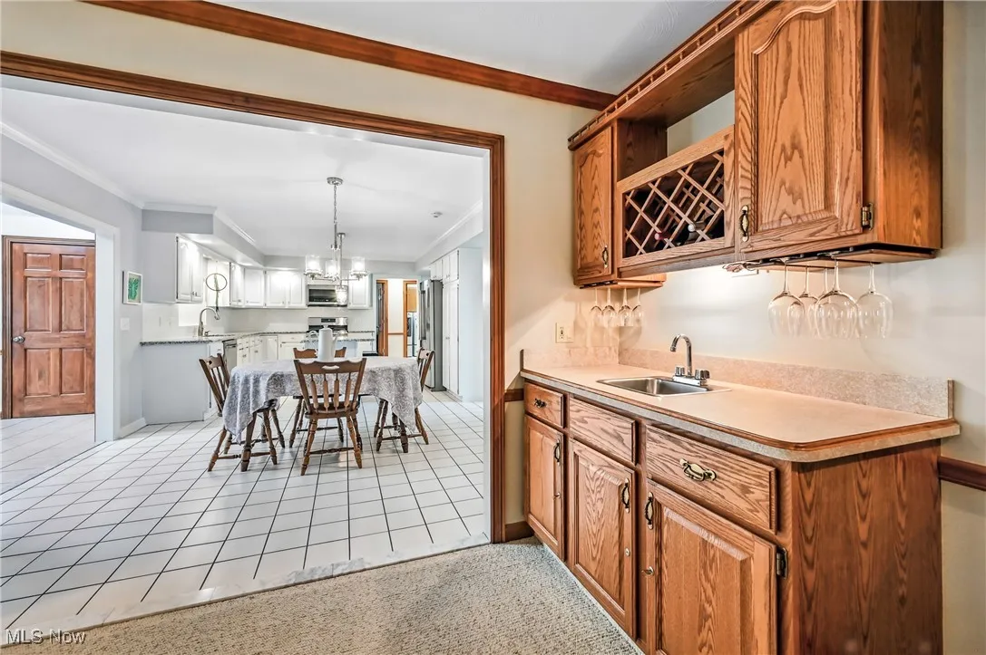 Large wet bar in Great room with easy access to the kitchen
