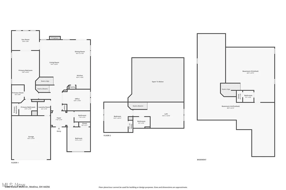 Floor plan with approximate dimensions