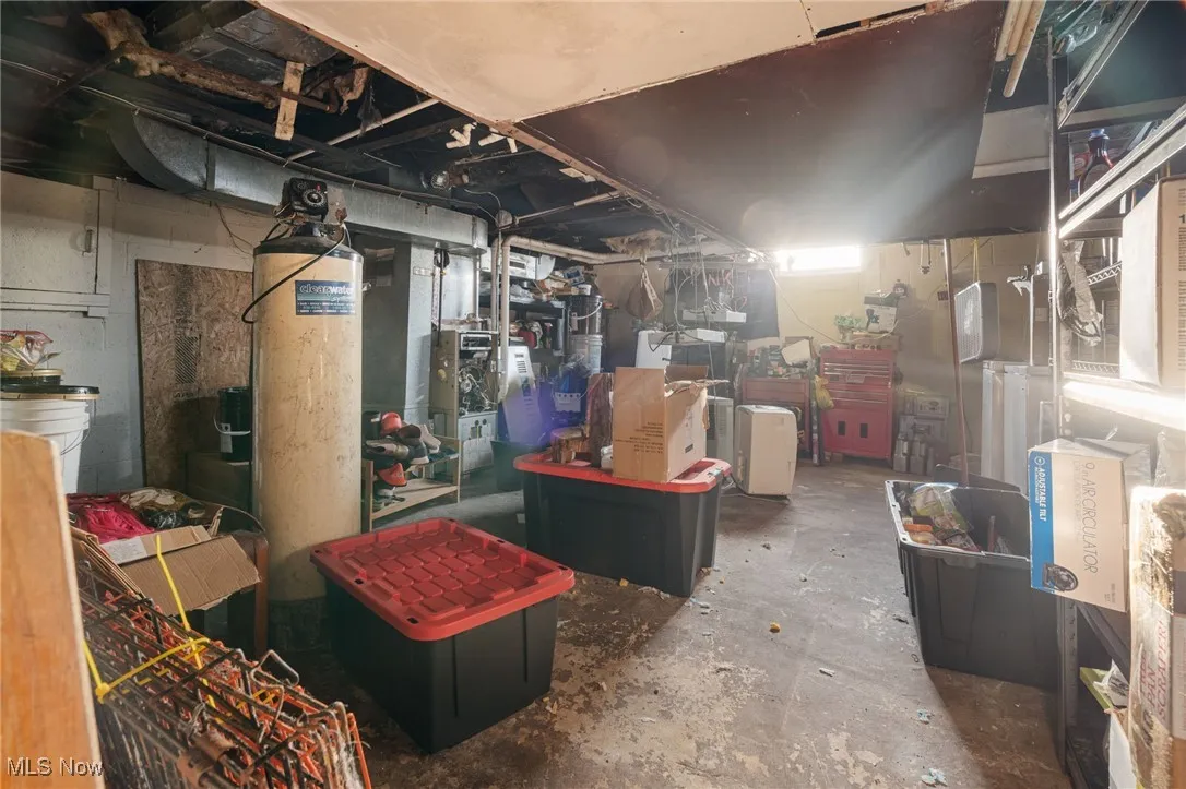 View of unfinished basement