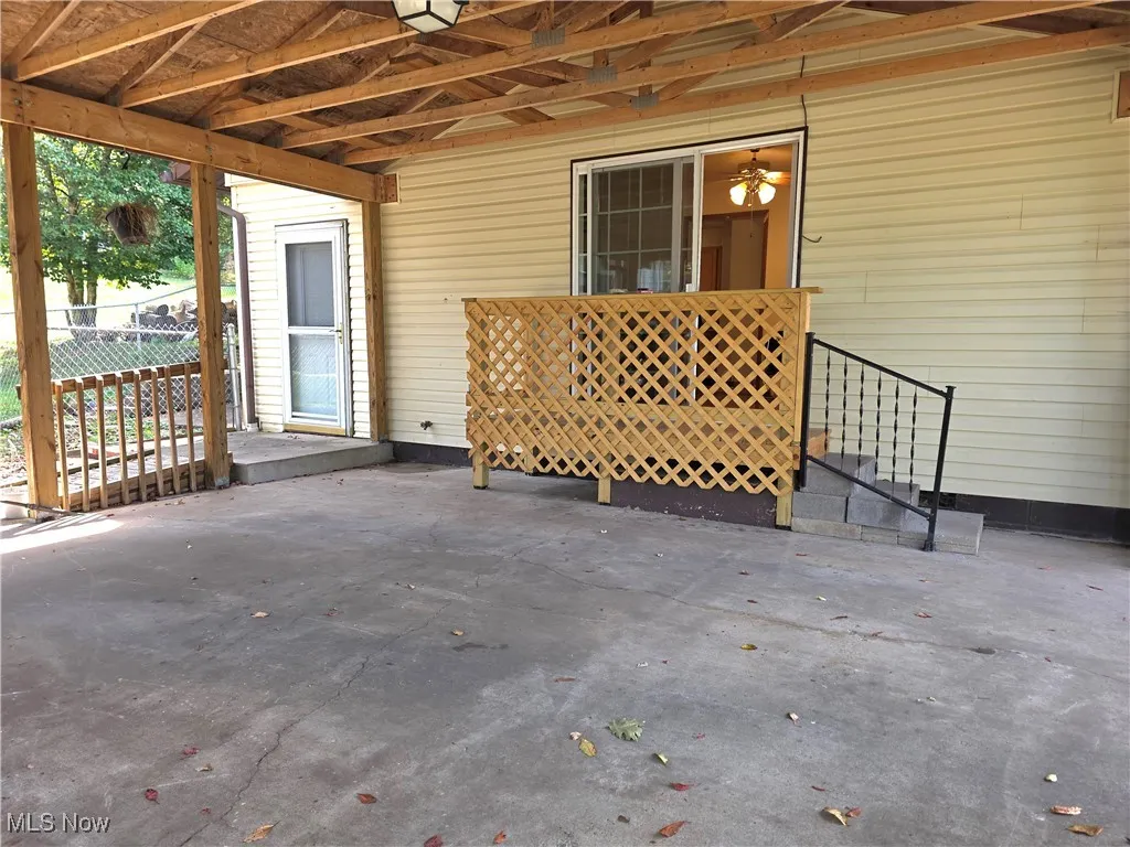 View of carport