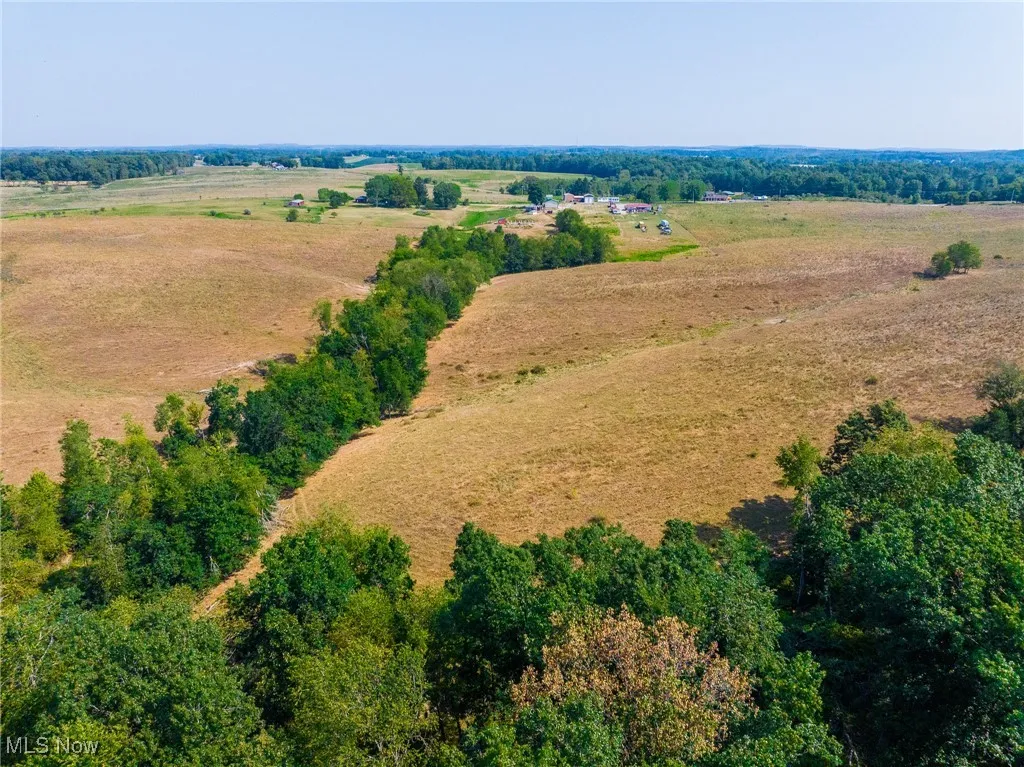 Aerial view of sparsely populated area