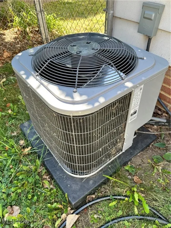Exterior view of a central AC unit