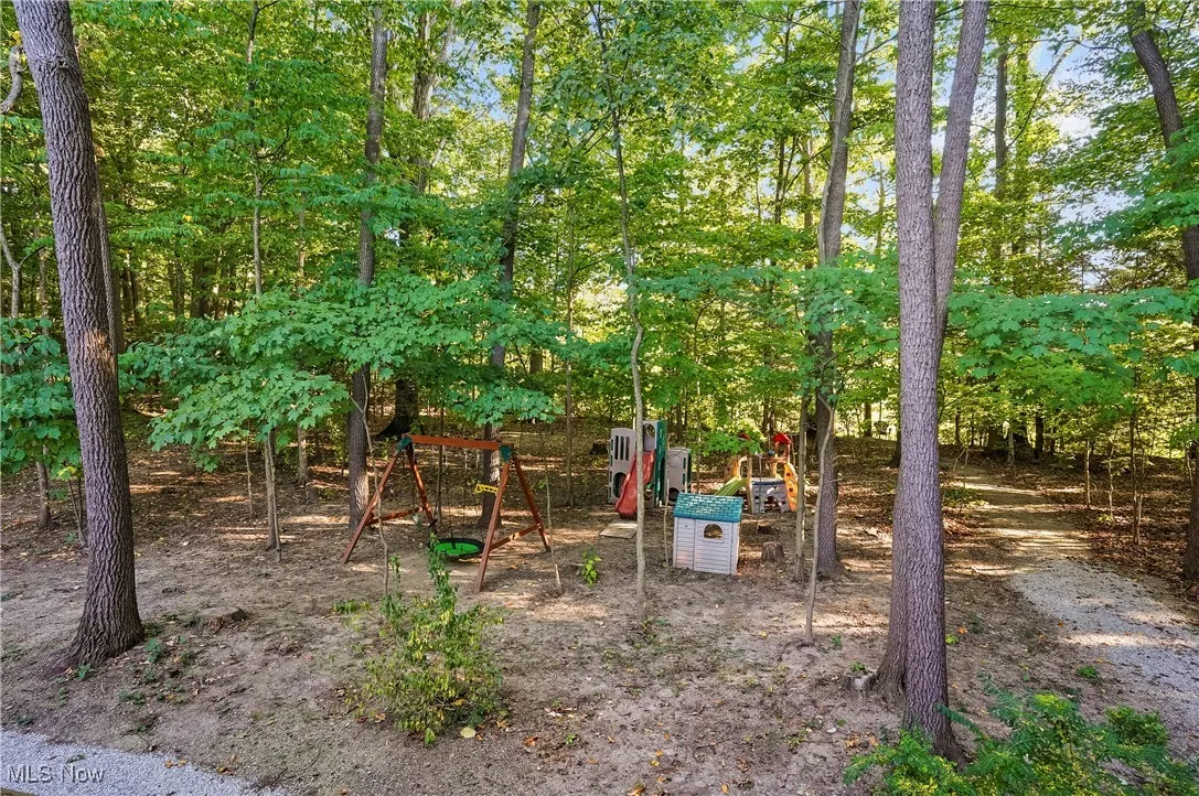 View of yard featuring a playground