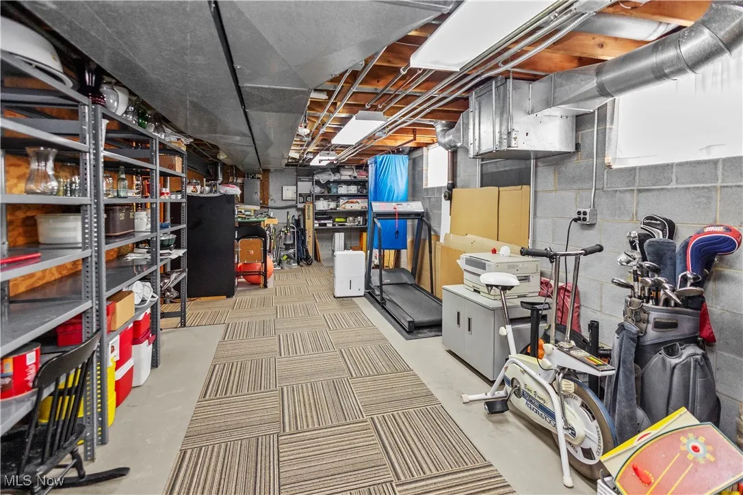 Below grade area featuring electric panel