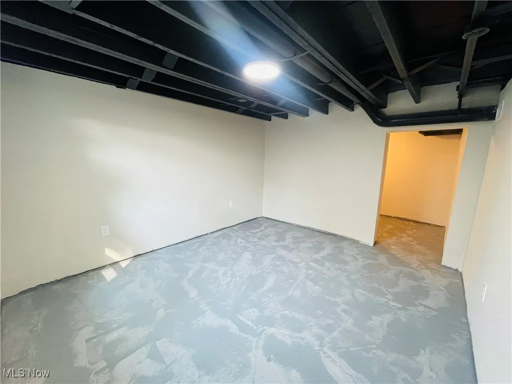 View of finished basement