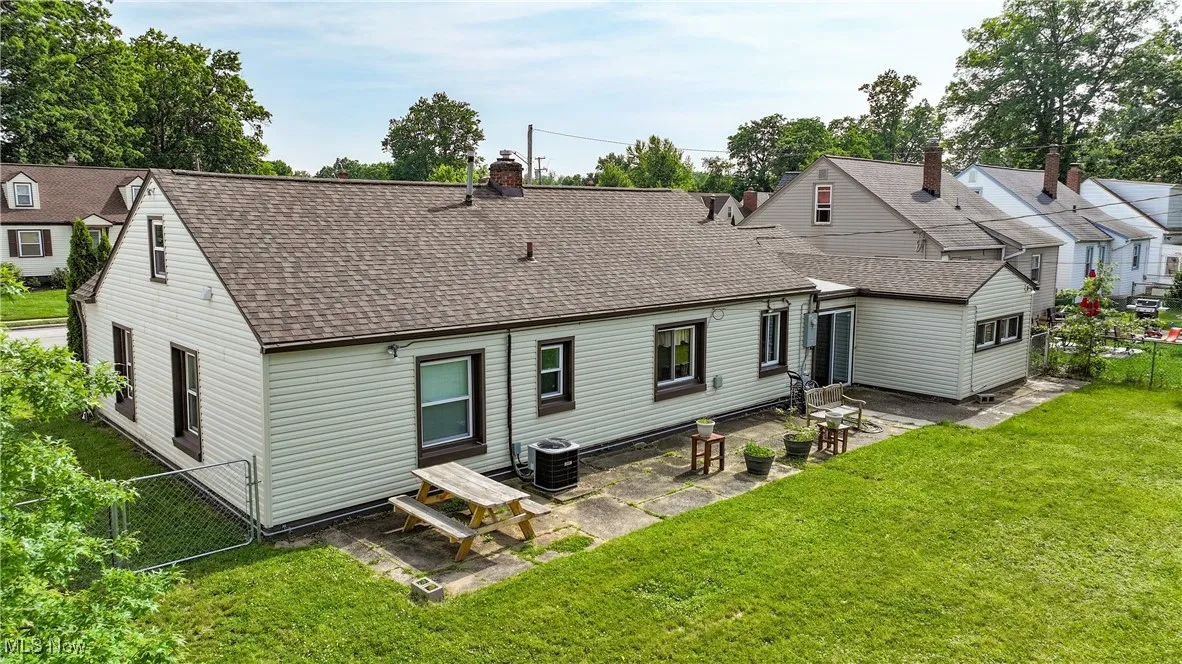 Aerial back corner view