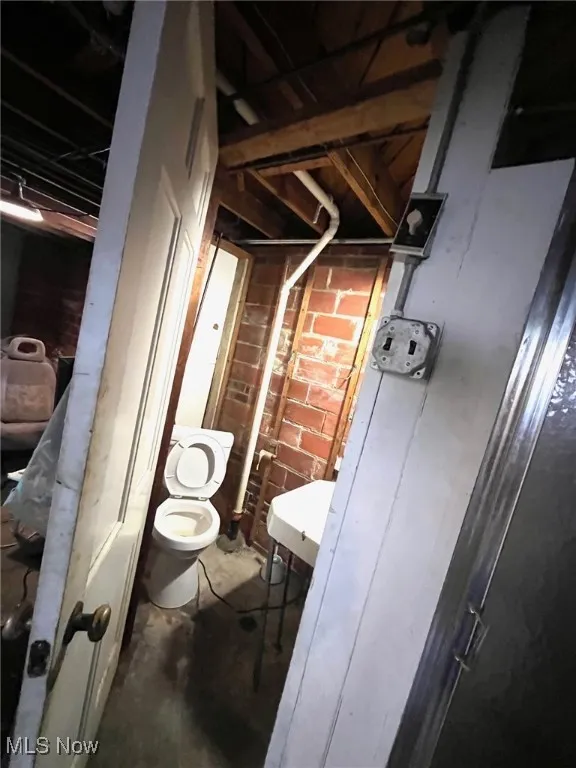 Extra toilet (new) and shower.