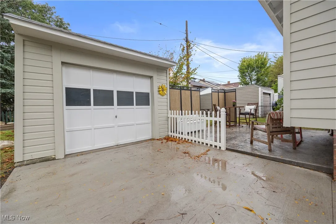 New driveway and flooring in garage